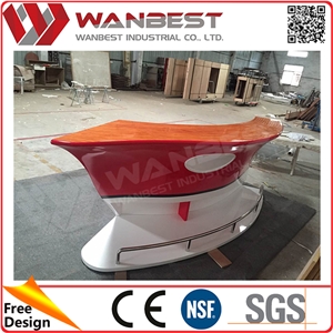 Boat Shape Design Small Solid Surface Bar Counter
