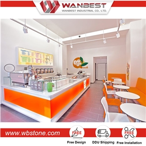 Manmade Stone Tabletops Pub Table with 2 Chairs Solid Surface Furniture Counter Top Salad Bar