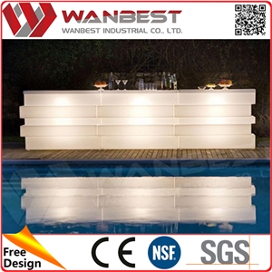 Wanbest Bar Top Led White Bar Height Tables Cocktail Bar Furniture