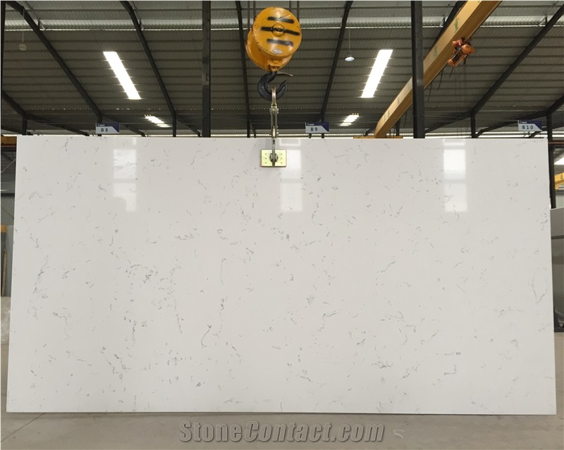 Artificial Quartz Stone Bs3004 Quartz Stone Solid Surfaces Polished Slabs & Tiles Engineered Stone for Hotel Kitchen Bathroom Counter Top Walling Panel Environmental Building Material