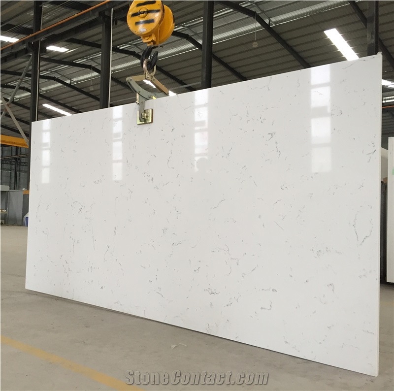 Artificial Quartz Stone Bs3004 Quartz Stone Solid Surfaces Polished Slabs & Tiles Engineered Stone for Hotel Kitchen Bathroom Counter Top Walling Panel Environmental Building Material