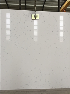 Artificial Quartz Stone Bs3004 Quartz Stone Solid Surfaces Polished Slabs & Tiles Glass Mirror Engineered Stone for Hotel Kitchen Bathroom Counter Top Walling Panel Environmental Building Material