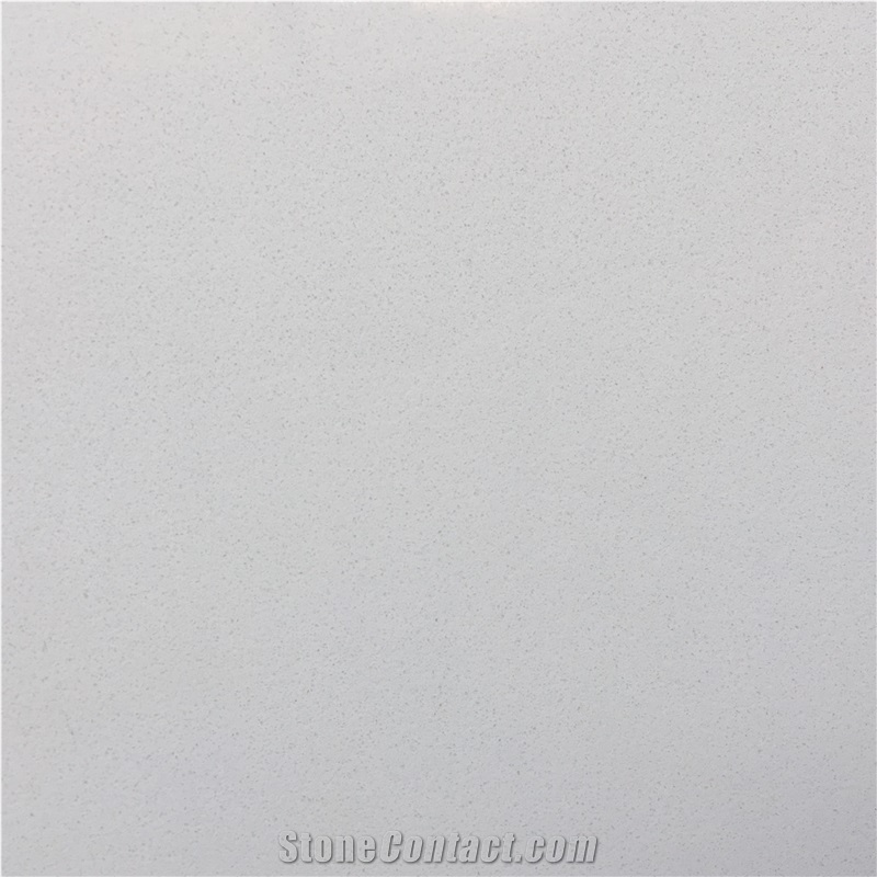 Quartz Stone Bs1001 Pure White from Guangdong China Solid Surfaces Polished Slabs & Tiles Engineered Stone for Hotel/ Kitchen /Bathroom/ Counter Top /Flooring /Walling