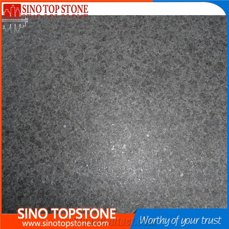 China Black Granite G684 Fuding Black Flamed Basalt Stone Tile