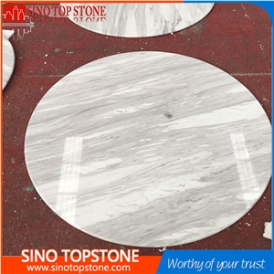 Wholesales White Marble Top Bar Round Table Marble Interior Top