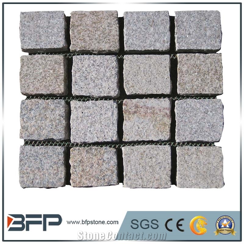 China Cheap G623 Bianco Sardo Silver/Mountain Light Grey Granite All Sides Natural Split Cube Stone/Cobblestone/Paving for Patio,Driveway, Walkway, Courtyard Road Pavers, Factory Competitive Price