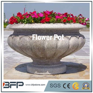 Granite Flower Pots Stand Planter Box, White Granite Flower Pots, Flower Vases, Exterior Flower Pot