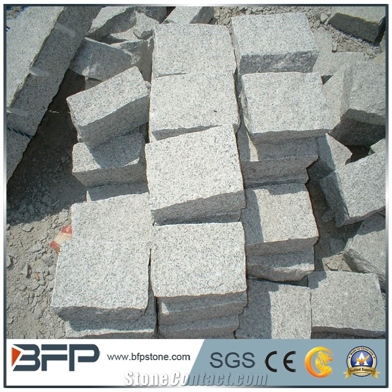 Grey Granite G602 Flamed Paver Stone,Rought Finishing Stone for Outdoor,Natural Split Cobblestone,Exterior Cubestone