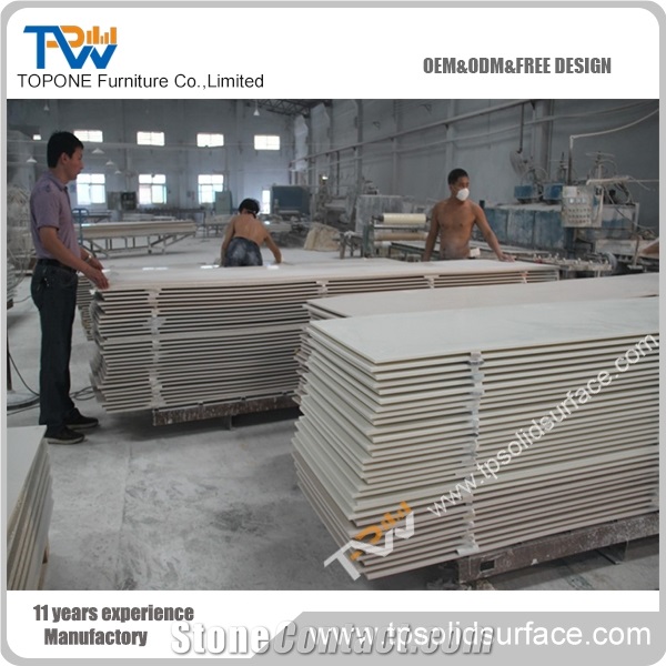 Artificial Marble Panles with 12mm Thickness Glacier White