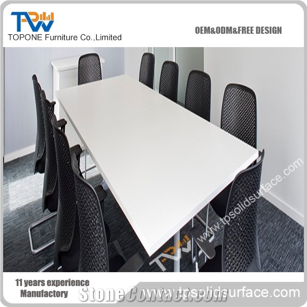 White Marble Stone Office Furniture Factory in China, Office Meeting Tables Stone Furniture