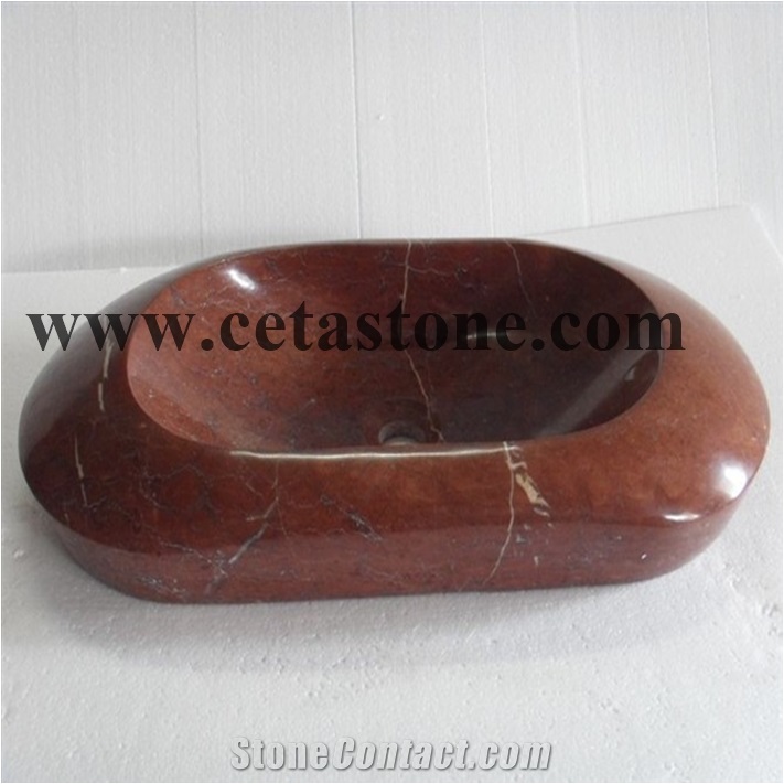 Agate Red Marble Sink&Red Marble Wash Basins&Rectangle Sinks