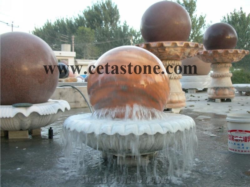 Red Granite Garden Fountains&Water Fountains&Water Fountain Ball