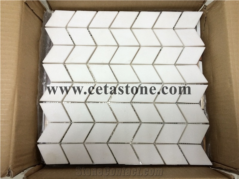 White Marble Mosaic & Polished Wall/Floor Marble Mosaic