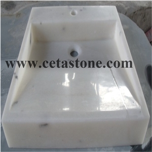 White Marble Rectangle Sinks&