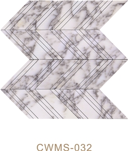 Arebescato Herringbone Mosaic Tiles Pofung Marble