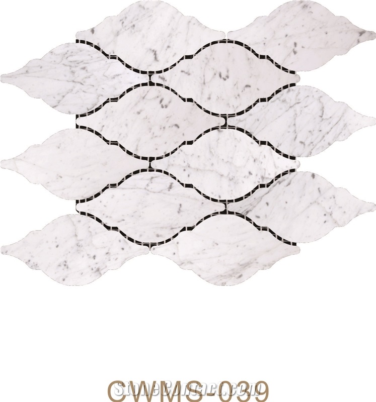 Carrara White/Venato Carrara Mosaic Pofung Marble