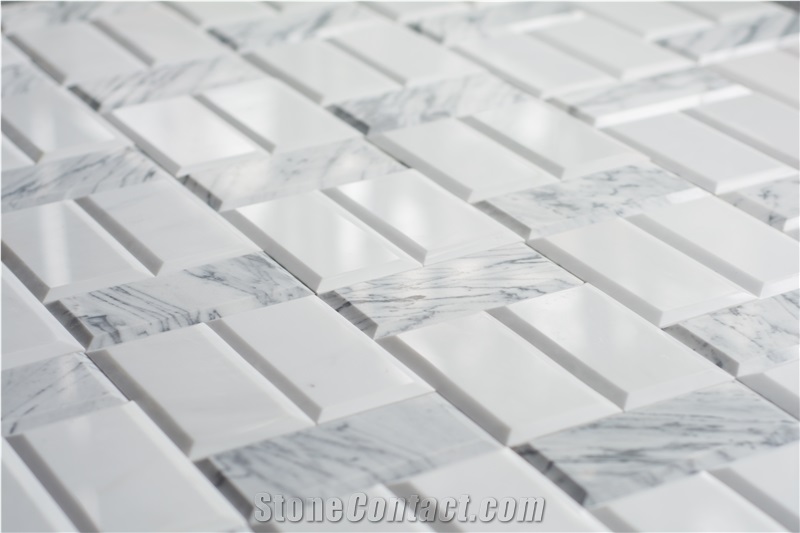 Pofung Marble Carrara White/Venato Carrara/Sivec White Subway Tiles