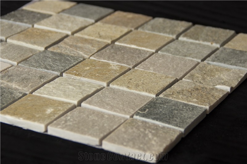 Pofung Marble Slate Culture Grey Brownish Mosaic