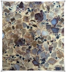 Quartz Stone for Bar Top and Kitchen Countertops Solid Surface Nano Polishing Engineered Big Size Slabs