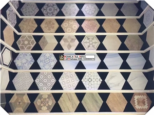 Hexagon Ceramic Tile, Colored Ceramic Tile,Ceramic Border Tile