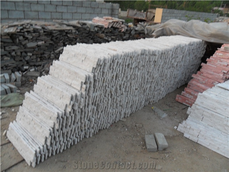 On Sale China White Quartzite Culture Stone/Veneer/Wall Cladding Gc-102 S Type