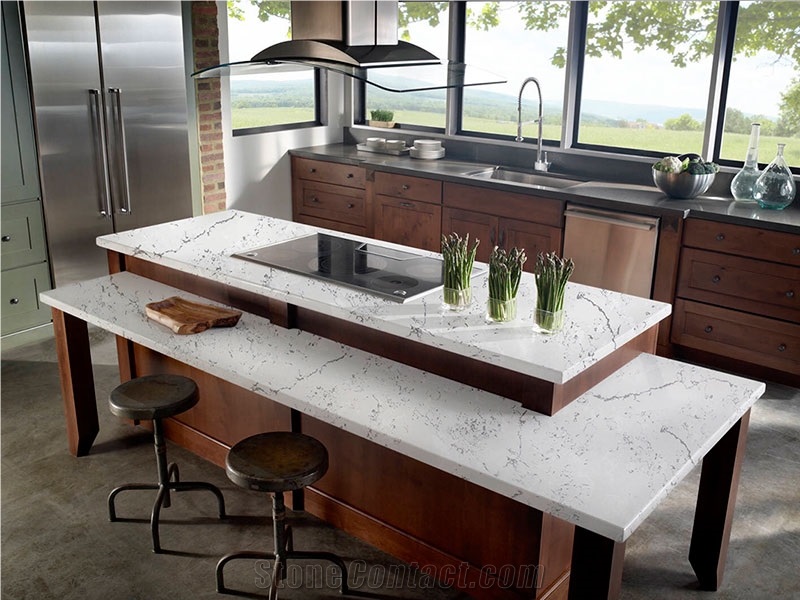 Carrrara, White Carrara Quartz Stone,Quart Surface, Kitchen Countertop