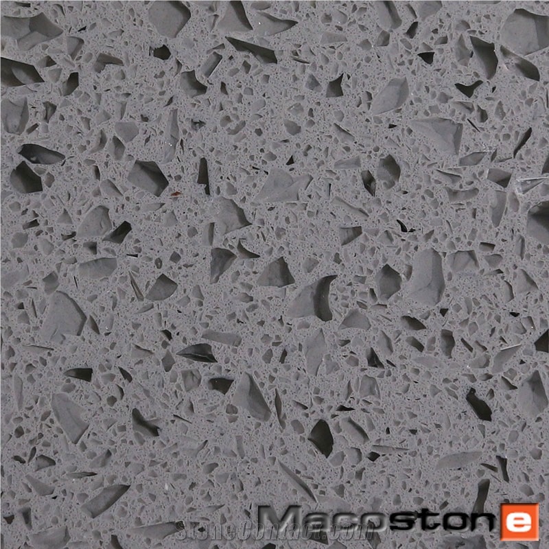 Grey Sparkling Quartz Stone, Grey Diamond Quartz Stone, Quartz Surface, Best Price