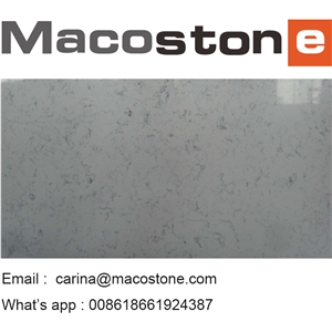 Popular Marble Look Design Slab, Grey Quartz Stone Tiles