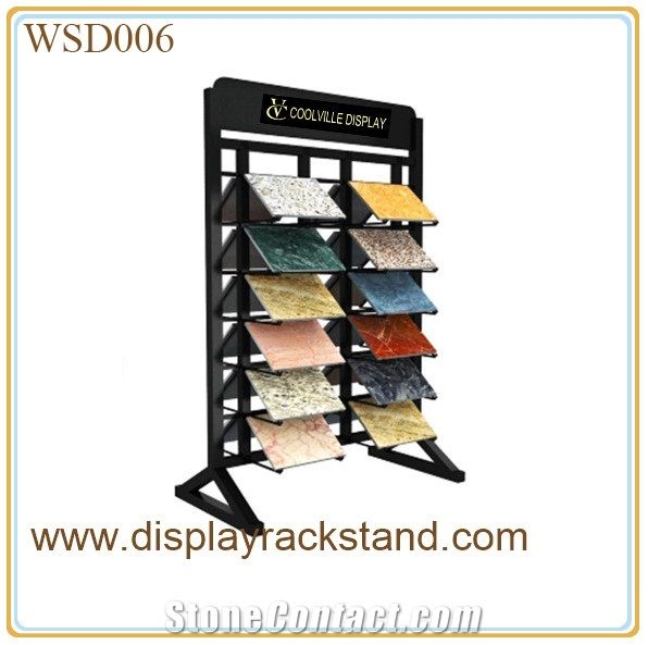 Granite Wing Racks Slate Fixture Display Metal Flooring Racks Custom Display Marble Wing Displays Sample Board Spinning Display Wire Stand Racks Quartz Displays Limestone Rack Waterfall Tile Display