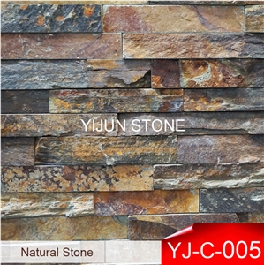 Yijun/ Yj-C-005 Natural Rusty Slate Cultured Stone Ledgestone