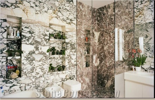 Breccia San Angelo - Breccia Stazzema Marble Bathroom