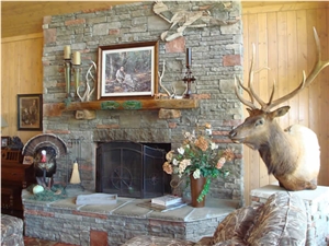 Pennsylvania Cherokee Blend Stone Fireplace Surround