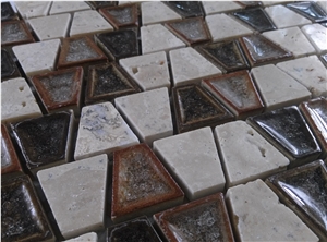Crackle Ceramic Mosaic Tile,Backsplash Mosaic Tile
