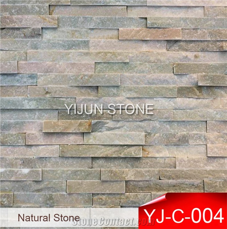 Hebei, China Natural Wall Stone Ledge， Stone P014 Real Stone Wall Cladding, Slate Wall Panel