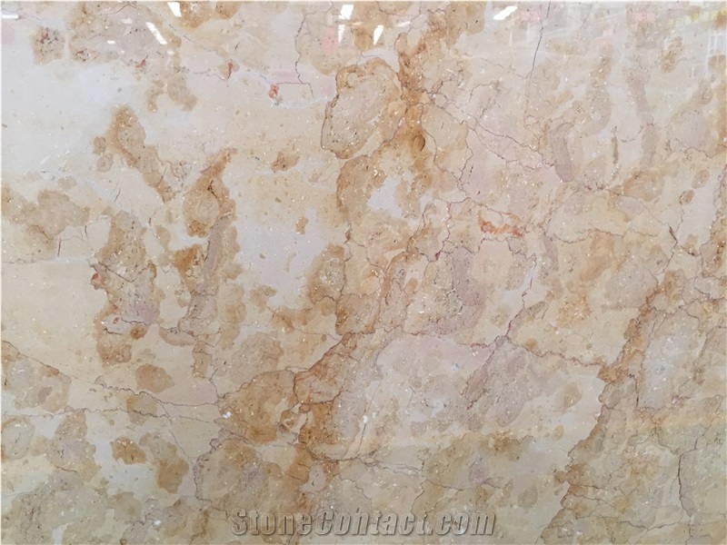 Golden Rose Slab,Block/Beige Marble Tiles/Natural Building Stone Flooring/Feature Wall,Interior Paving,Clading,Decoration for Natural Table Top