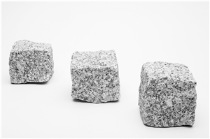Light Grey- White Granite Cube Stone