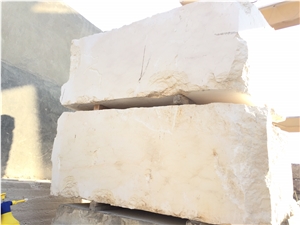 White Crema Marble, Egypt Beige Marble Block