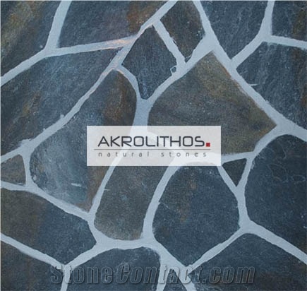 Polygonal Slate Blue Flagstone