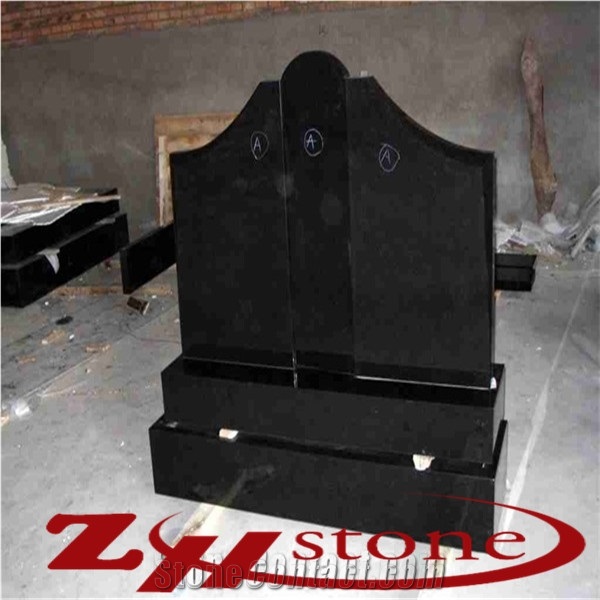 Absolute Black,China Supreme Black,China Nero Assoluto,Shanxi Sesame Black Tombstone and Monument Design, Western Style, Single and Double Monuments