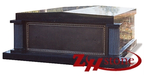 Cheap Price American Style Columns Roof Top G635/ Anxi Red/ Shanxi Black/ Absolute Black Granite Mausoleums/ Cemetery Mausoleum/ Mausoleum Design/ Mausoleum Crypts/ Cemetery Columbarium