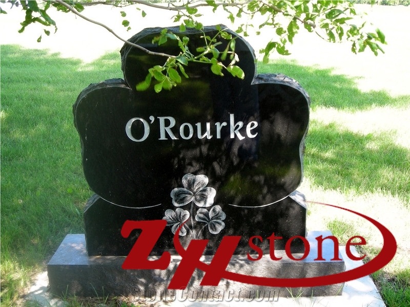 Cheap Price Curved Roof Top Absolute Balck/ Shanxi Black/ China Black Granite Western Style Monuments/ Upright Monuments/ Headstones/ Monument Design/ Western Style Tombstones/