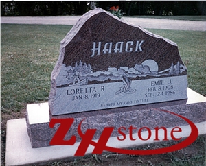 Cheap Price Double Serp Top Absolute Black/ Jet Black/ G603/ Sesame White Granite Western Style Monuments/ Double Monuments/ Upright Monuments/ Western Style Tombstones/ Custom Monuments