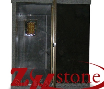 Cheap Price Flat Style Polished Shanxi Black Granite Mausoleums/ Mausoleum Design/ Columbarium/ Cemetery Mausoleum/ Mausoleum Crypts