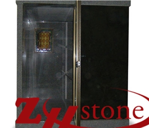 Cheap Price Flat Style Polished Shanxi Black Granite Mausoleums/ Mausoleum Design/ Columbarium/ Cemetery Mausoleum/ Mausoleum Crypts