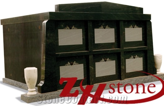 Good Quality American Style 6 Crypts Jet Black/ Shanxi Black/ Absolute Black Granite Mausoleums/ Mausoleum Design/ Cemetery Crypts/ Cemetery Mausoleum/ Mausoleum Crypts