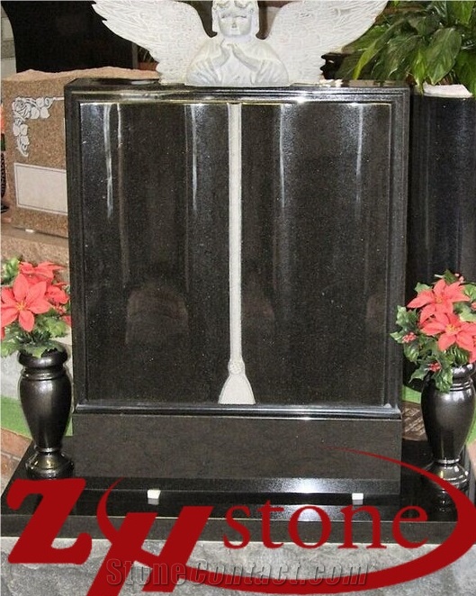Good Quality Bible with Angle Engraving Shanxi Black/ Absolute Black/ Jet Black Granite Tombstone Design/ Angle Monuments/ Gravestone/ Engraved Headstones/ Custom Monuments