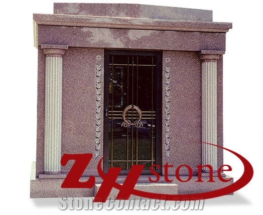 Good Quality Cheap Price Double Mausoleums with Pavilion G603/ Sesame White Granite Mausoleums/ Mausoleum Design/ Cemetery Crypts/ Cemetery Mausoleum/ Mausoleum Crypts