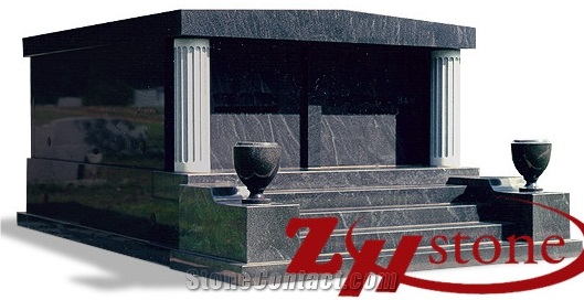 Good Quality Column Style Roof Top G654/Padang Dark Granite Mausoleums/ Mausoleum Design/ Cremation Columbarium/ Columbarium/ Cemetery Columbarium