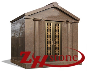 Good Quality Column Style Roof Top G654/Padang Dark Granite Mausoleums/ Mausoleum Design/ Cremation Columbarium/ Columbarium/ Cemetery Columbarium