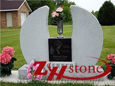 Good Quality Tear Drop Style Absolute Black/ Jet Black/ Shanxi Black Granite Tombstone Design/ Western Style Monuments/ Upright Monuments/ Headstones/ Monument Design